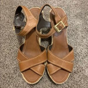 Vince Camuto  tan wedge sandals 8.5 US